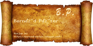 Bernád Péter névjegykártya