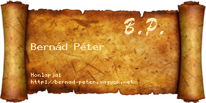 Bernád Péter névjegykártya